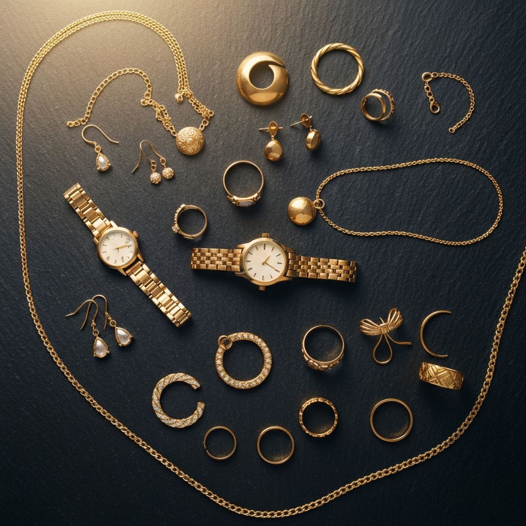 Various gold jewelry items we purchase